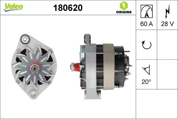 Valeo 180620 - Laturi inparts.fi