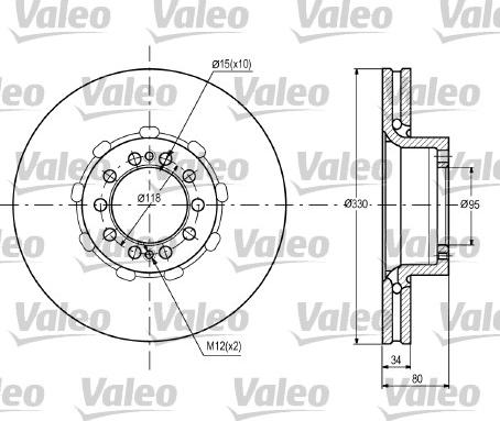 Valeo 187090 - Jarrulevy inparts.fi