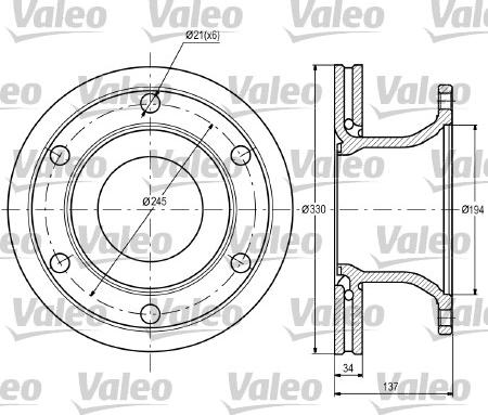 Valeo 187091 - Jarrulevy inparts.fi