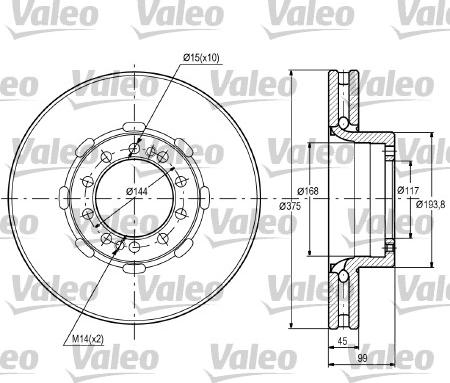 Valeo 187093 - Jarrulevy inparts.fi