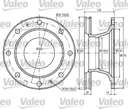 Valeo 187060 - Jarrulevy inparts.fi