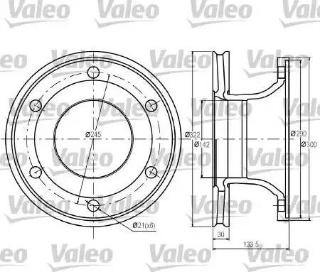 Valeo 187063 - Jarrulevy inparts.fi