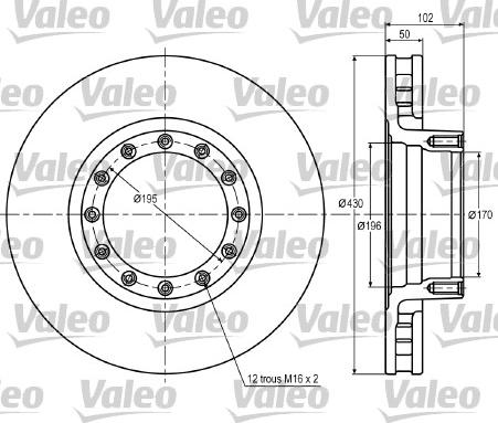 Valeo 187009 - Jarrulevy inparts.fi