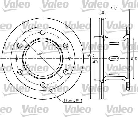 Valeo 187006 - Jarrulevy inparts.fi