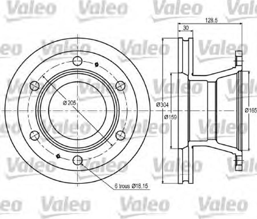 Valeo 187 003 - Jarrulevy inparts.fi