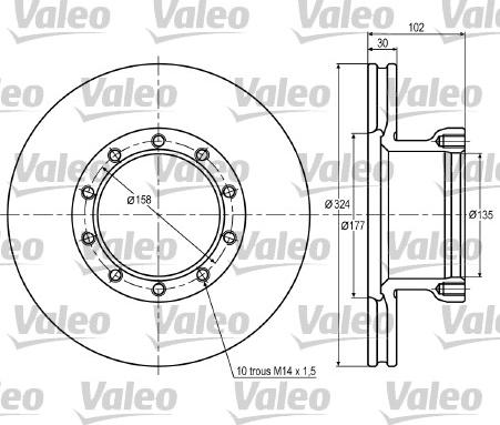 Valeo 187014 - Jarrulevy inparts.fi