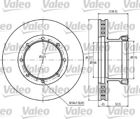 Valeo 187084 - Jarrulevy inparts.fi