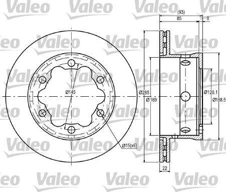 Valeo 187081 - Jarrulevy inparts.fi