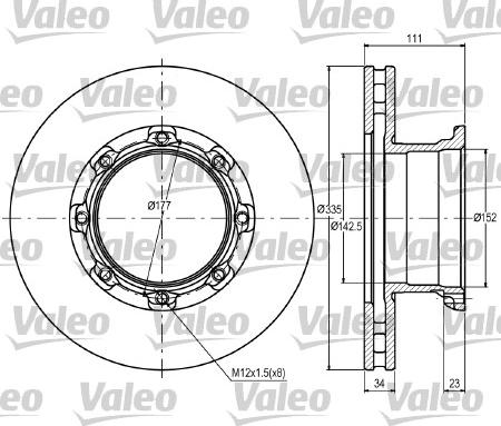 Valeo 187083 - Jarrulevy inparts.fi