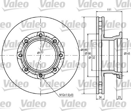 Valeo 187082 - Jarrulevy inparts.fi