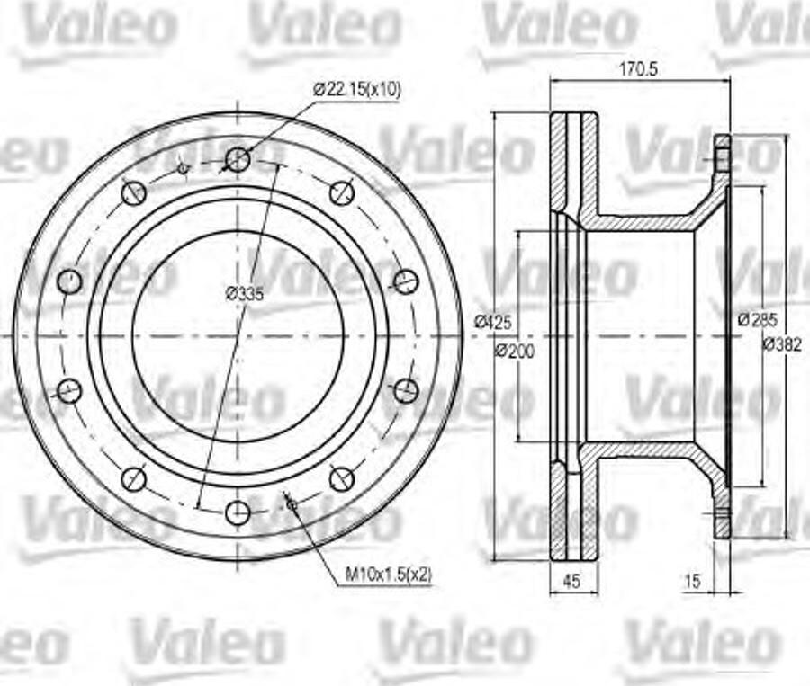 Valeo 187035 - Jarrulevy inparts.fi