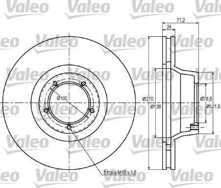 Valeo 187030 - Jarrulevy inparts.fi