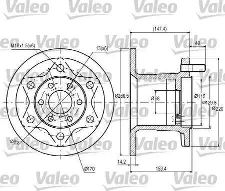 Valeo 187028 - Jarrulevy inparts.fi