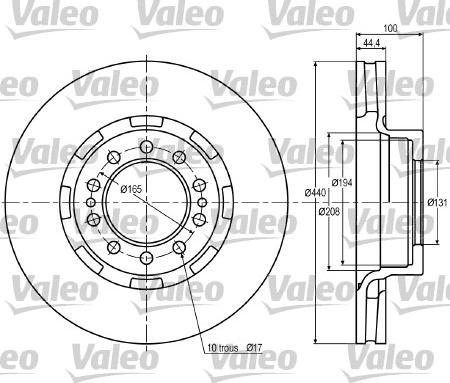 Valeo 187022 - Jarrulevy inparts.fi