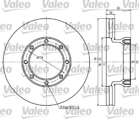 Valeo 187027 - Jarrulevy inparts.fi