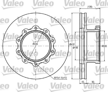 Valeo 187076 - Jarrulevy inparts.fi