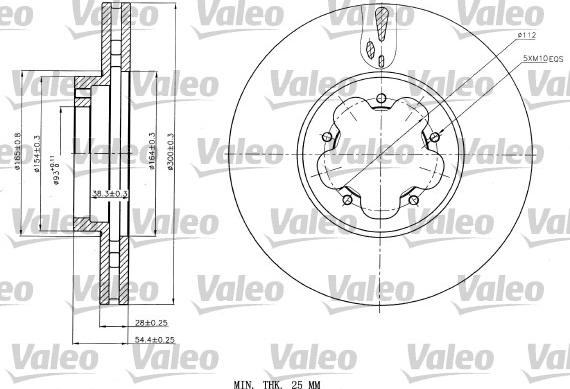 Valeo 187151 - Jarrulevy inparts.fi