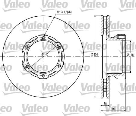 Valeo 187105 - Jarrulevy inparts.fi