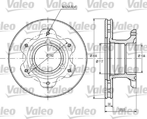 Valeo 187107 - Jarrulevy inparts.fi