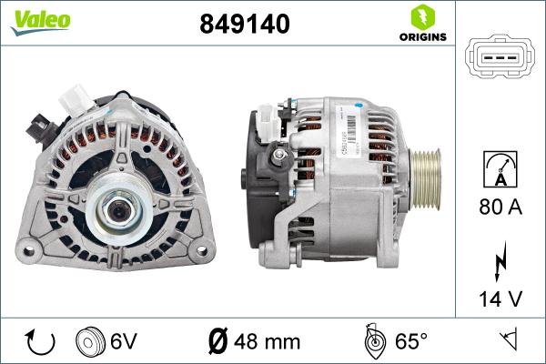 Valeo 849140 - Laturi inparts.fi