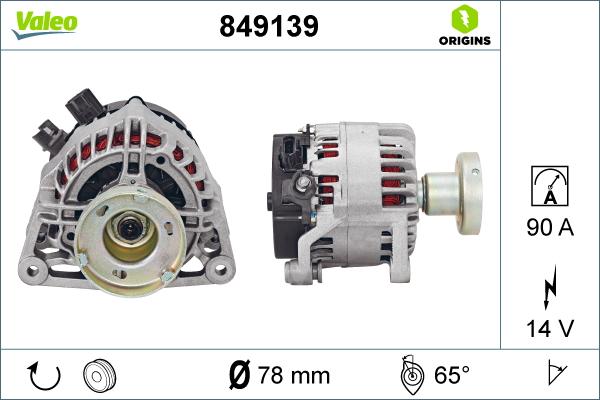 Valeo 849139 - Laturi inparts.fi