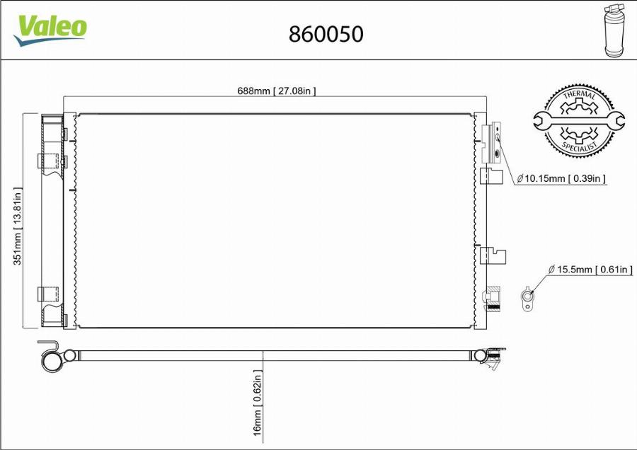 Valeo 860050 - Lauhdutin, ilmastointilaite inparts.fi