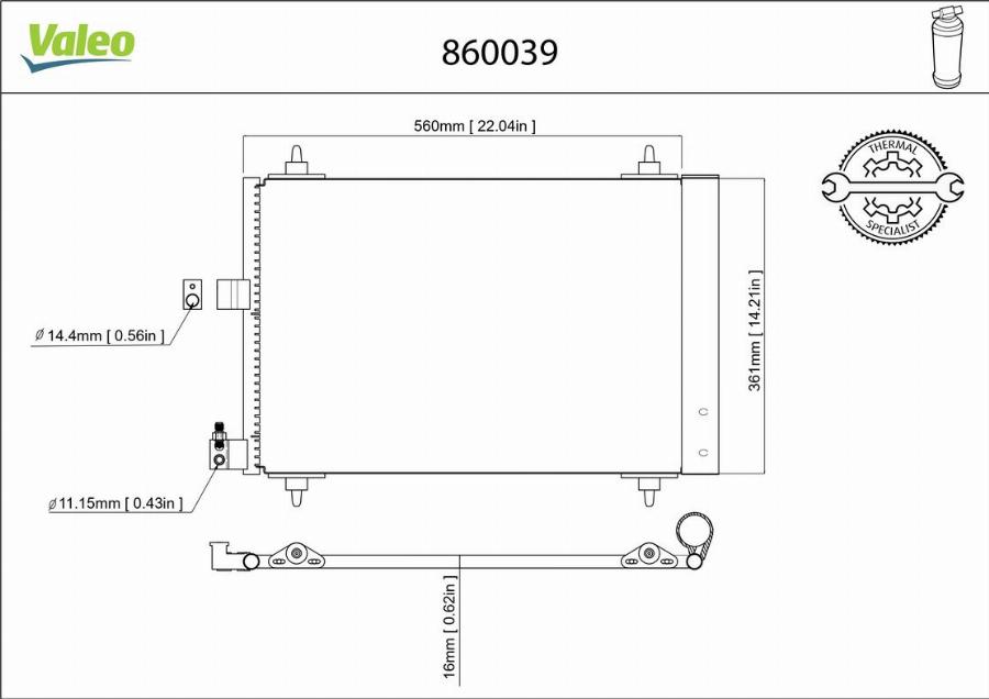 Valeo 860039 - Lauhdutin, ilmastointilaite inparts.fi