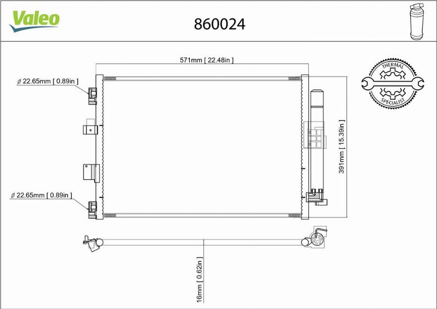 Valeo 860024 - Lauhdutin, ilmastointilaite inparts.fi