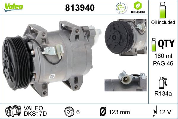 Valeo 813940 - Kompressori, ilmastointilaite inparts.fi