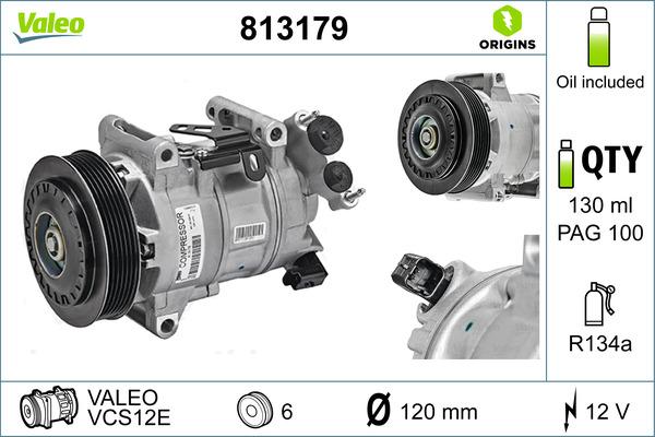 Valeo 813179 - Kompressori, ilmastointilaite inparts.fi