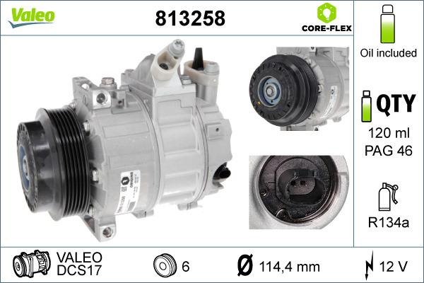 Valeo 813258 - Kompressori, ilmastointilaite inparts.fi