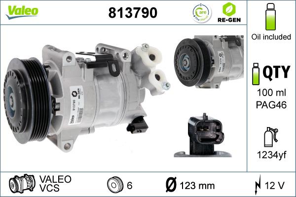 Valeo 813790 - Kompressori, ilmastointilaite inparts.fi