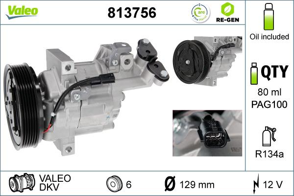 Valeo 813756 - Kompressori, ilmastointilaite inparts.fi