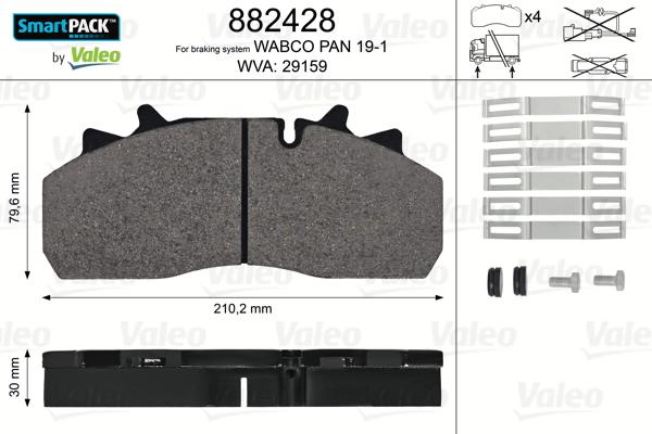 Valeo 882428 - Jarrupala, levyjarru inparts.fi