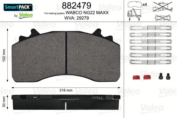 Valeo 882479 - Jarrupala, levyjarru inparts.fi