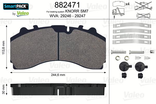 Valeo 882471 - Jarrupala, levyjarru inparts.fi