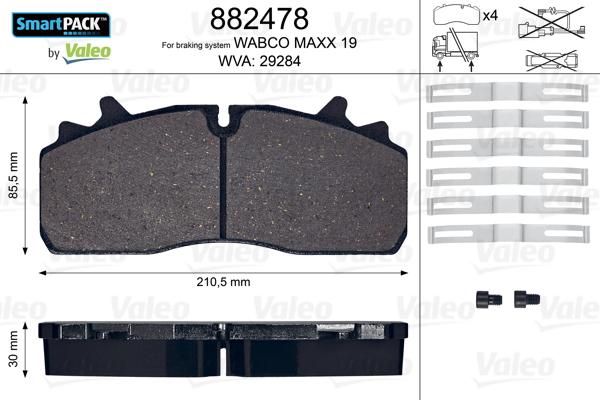 Valeo 882478 - Jarrupala, levyjarru inparts.fi