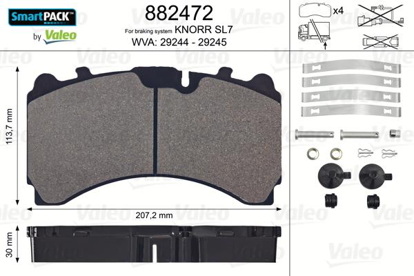 Valeo 882472 - Jarrupala, levyjarru inparts.fi