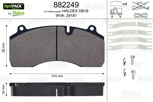 Valeo 882249 - Jarrupala, levyjarru inparts.fi