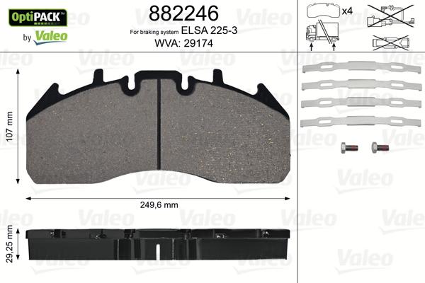 Valeo 882246 - Jarrupala, levyjarru inparts.fi