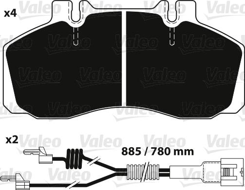 Valeo 882241 - Jarrupala, levyjarru inparts.fi