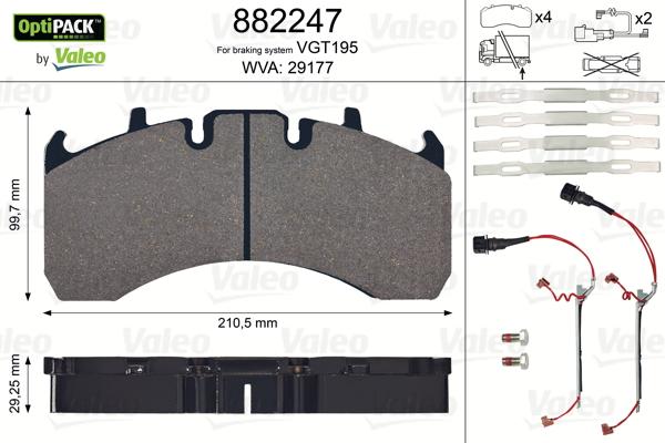 Valeo 882247 - Jarrupala, levyjarru inparts.fi