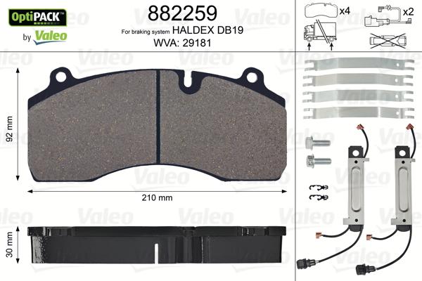 Valeo 882259 - Jarrupala, levyjarru inparts.fi