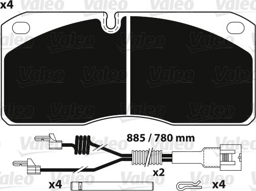 Valeo 882255 - Jarrupala, levyjarru inparts.fi