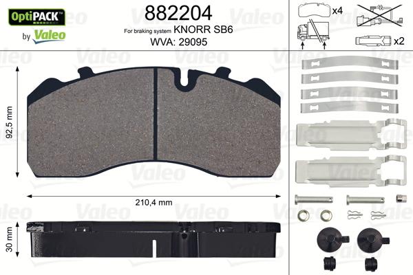 Valeo 882204 - Jarrupala, levyjarru inparts.fi