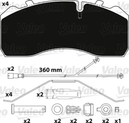 Valeo 882206 - Jarrupala, levyjarru inparts.fi