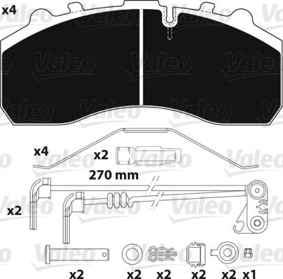 Valeo 882202 - Jarrupala, levyjarru inparts.fi