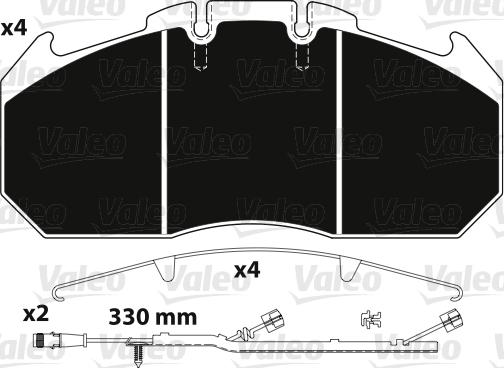 Valeo 882219 - Jarrupala, levyjarru inparts.fi