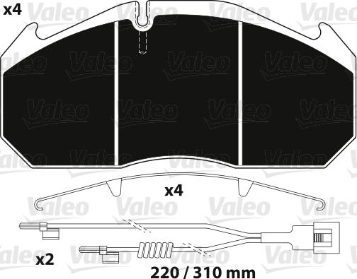 Valeo 882215 - Jarrupala, levyjarru inparts.fi