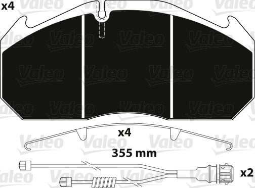 Valeo 882212 - Jarrupala, levyjarru inparts.fi